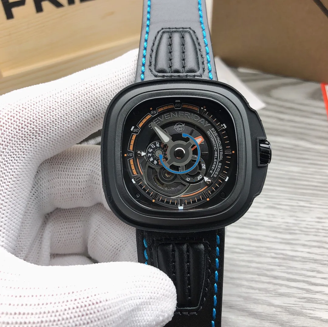 【Authentic Tmall】💰1640! SevenFriday 🎮 Model: SF-P6B/02 Size: 47*13mm Movement: Japanese Citizen movement, original glass, first layer of cowhide; original pin buckle [naughty] Real photos of the details of our own products, 🎮The playful pointer design is not ugly at all, and it also has a 24-hour display, which is clear ~ Recommended! The whole set is brand new 🎮Sanjie exquisitely recommends men’s mechanical watches. SJ carefully creates ultra-realistic photo shoots for you.